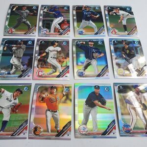 2019 Bowman Chrome Refractors Lot 12 Different Cards